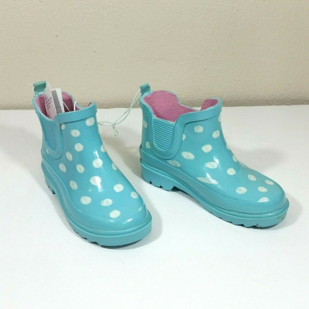 Girls Cat & Jack Tiffany Polka Dot Rain Boots - Picture 1 of 9